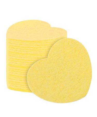 Spa Sponges | Heart Shape Natural Cosmetic Spa Sponges Face Scrub Sponge for Facial Cleansing Exfoliate Masque Makeup Removal Purple