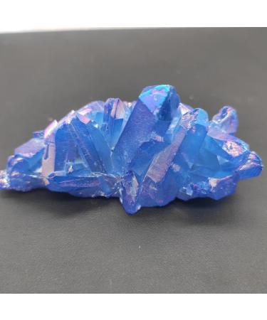 1pcs Crystal Cluster Specimen Blue Angel Aura Flower Natural Electroplating Gemstone Quartz Cluster (Size : 80-100) - Buy Online on GoSupps.com
