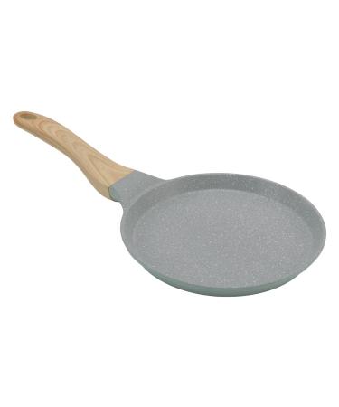 Verdant Touch Breakfast Frying Pan Nonstick Frying Pan Green Aluminum Alloy Glossy Breakfast Frying Pan with Ergonomic Handle for Kitchen 20cm/7.9in