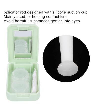 Fashionable Contact Lens Box & Storage Kit | Green Holder for Soft & Hard Lenses (Flower Design) - International Shipping Available - Buy Online on GoSupps.com