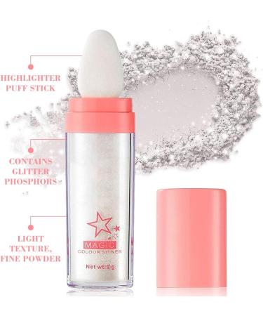 White Moonbeam Body Glitter Powder Stick for Women - Shimmer Highlighter for Face and Body - Buy Online on GoSupps.com