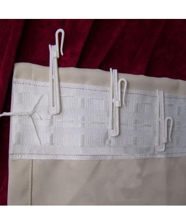 MJMP Curtain Pleating Tape 3 Yards White British Style  Perfect for Making Home Decor Projects.(3 Yards 2.8 Inch 4 Pcs) White 3 Yards 2.8 Inch 4 Pcs - Buy Online on GoSupps.com