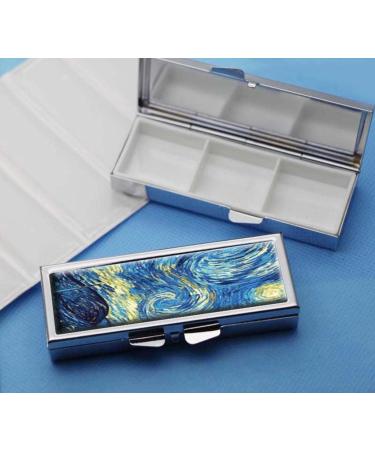 Vincent Van Gogh The Starry Night Pill Box - Decorative Travel Pill Organizer & Gift Case - Buy Online on GoSupps.com
