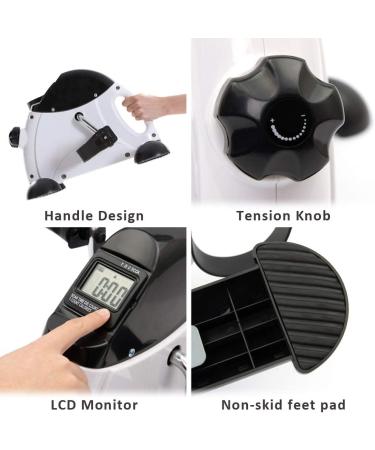 DECELI Under Desk Bike Pedal Exerciser - Portable Mini Exercise Bike with LCD Display - Buy Online on GoSupps.com