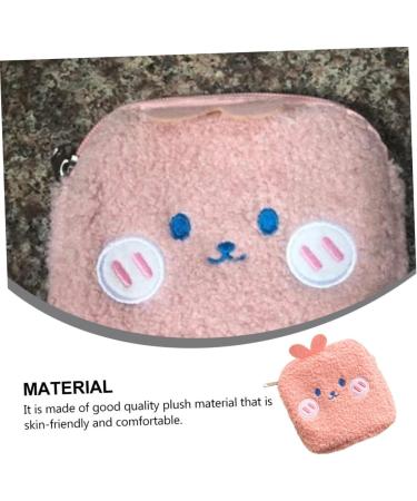 KALLORY Teen Napkin Wallet Set | Mini Rabbit Zipper Pads for Menstrual Cycle | Cute Plush Pouch for Women | Cartoon Cosmetic Bag - Buy Online on GoSupps.com