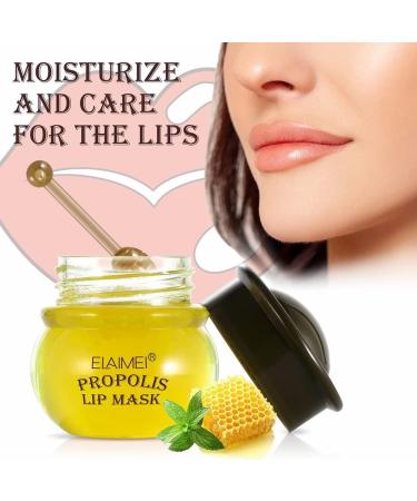 Zhoujie Honey Lip Mask - Propolis Moisturizing Lip Balm for Dry Cracked Lips | Nourishing Hydration & Repair for Women - Buy Online on GoSupps.com