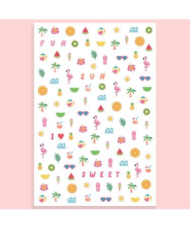 XO Fetti Kids Summer Nail Stickers - 484 Decals | Birthday Girl Pool Party Favors DIY Nail Art Transfer Kit - Buy Online on GoSupps.com