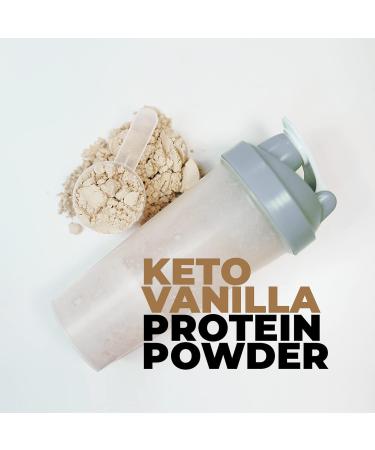 Go-Keto MCT Vegan Protein Shake Vanilla Powder 400g | TCM Coconut Oil Keto Diet | Vegan Pea & Rice Protein Best Amino Acid Profile | Sugar & Lactose Free - Buy Online on GoSupps.com
