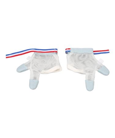Baby stops the thumb sucking adjustable size toddler finger protection 1 pair mesh design massage tooth for the outdoor area (m)