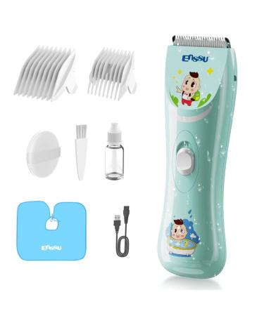 ENSSU Electronic Baby Hair Clipper Waterproof Kids Quiet Hair Trimmer with 2 Guide Combs Cordless Children's Hair Trimmer with Safe Ceramic Blades Standard Version