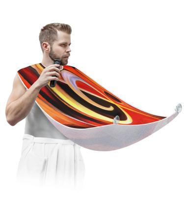 Beard Bib Apron Beard Bib Hair Catcher for Men Shaving and Trimming Non-Stick Waterproof Beard Cape Grooming Cloth Abstract Art Music Note