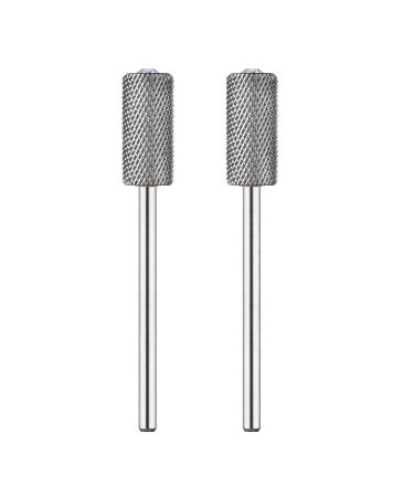 JCMaster 2Pcs Nail Drill Bit for Removing Acrylic Nails Gel Nails - 3/32'' Universal Size Great Cutting Ability Durable Innovative Design Tungsten Steel Nail Cutter Bit for Nail Care and Nail Art 2415m1