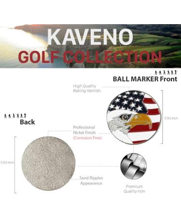 Kaveno Golf Divot Tool - Foldable Stainless Steel Switchblade with USA Ball Marker - Red Eagle Design - Buy Online on GoSupps.com