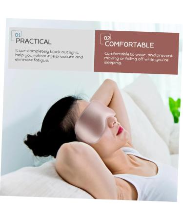 Angoily 3D Blackout Silk Sleeping Mask | Satin Eye Cover for Ultimate Comfort | Sleep Eye Mask with Memory Foam | Travel & Home Use - Pink - Buy Online on GoSupps.com