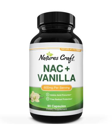 NAC Supplement N-Acetyl Cysteine with Vanilla - Detox Cleanse Liver Supplement with Amino Acids for Liver Detox and Kidney Cleanse - High Absorption NAC 600mg Amino Acids Supplement for Liver Support