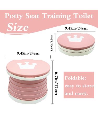 Foldable Toddler Travel Potty Seat - Portable Training Toilet for Kids, Camping & Indoor Use - Pink - Buy Online on GoSupps.com