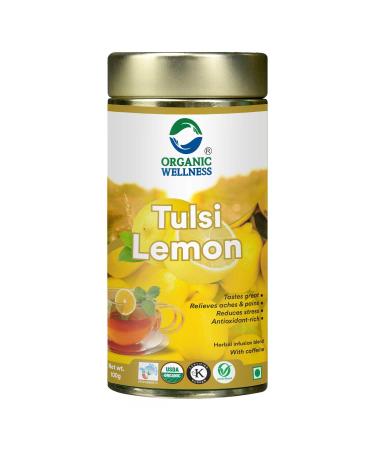 Organic Wellness Tulsi Lemon Green Tea - (USDA & EU Organic ) Pure & Natural