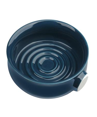 Awydky 2 Colors Ceramic Shaving Bowl Thread Bottom Wide Mouth Man Cream Cup Shaving Bowl Dark Blue