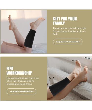 Ciieeo 2ST Ankle Socks - Elastic Ankle Cuff & Bandage Sleeve for Football | Wool Men's & Women's Calf Socks | Perfect for Autumn & Winter - Black - Buy Online on GoSupps.com