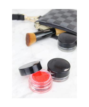 7ml Glass Lip Balm Jars (24-Pack) - Clear Containers with Black Metal Lids - Buy Online on GoSupps.com