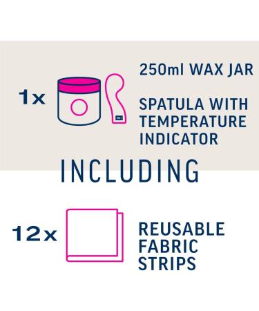 Veet Pure Hot Wax Argan Oil Body and Face 250ml each 1 Spatula 12 Reusable Fabric Strips Sugar Wax Kit Natural Ingredients Long Lasting Results Hair Removal (Packaging may vary) - Buy Online on GoSupps.com