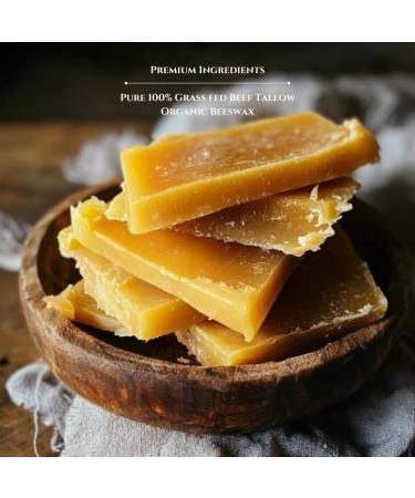 Beef Tallow Lip Balm 100% Grass Fed & Organic Animal Based Skincare Carnivore Beauty Natural Hydrating (4 Pack) Black - Buy Online on GoSupps.com