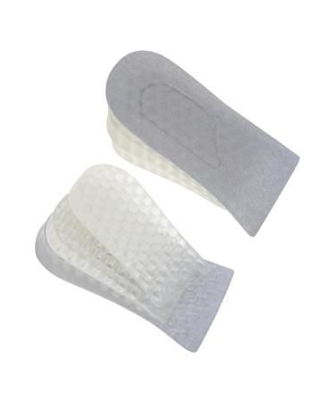 FRCOLOR 2 Pairs Inner Height Increasing Insole Shoe Inserts Men Insoles for Shoes Height Insoles Heel Lift Insoles Sole Inserts for Women Winter Shoe Mat Man Embedded Insole Pad Cotton Grey 12.3X6.8CM