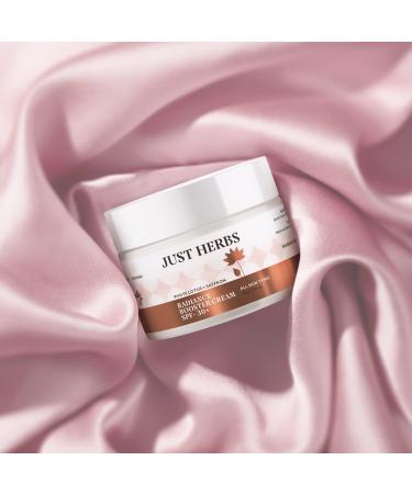 Skin Face Cream with SPF 30+ | Saffron & White Lotus Radiance Booster for All Skin Types - 50g - Buy Online on GoSupps.com