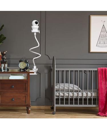Universal Baby Camera Mount - Flexible Shelf for Infant Optics Monitor - White, Strong Bracket for Most Baby Monitors - Buy Online on GoSupps.com
