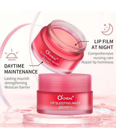 Lip Sleeping Mask Overnight Lip Mask Berry Night Treatment Lip Moisturiser Mask for Dry Chapped Peeling Cracked Lips Fades Lip Lines Deep Moisture Lip Balm Sleep Mask 20g - Buy Online on GoSupps.com