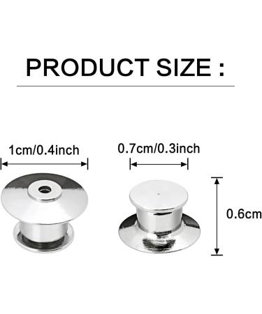 50 PCS Silver Metal Locking Pin Backs - Secure Pin Keepers Clasp - Buy Online on GoSupps.com