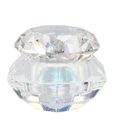 Beatifufu Nail Art Crystal Cup Travel Small Jar Bead Containers Cream Lotion Jar Makeup Container Cosmetics Clear Nail Varnish Empty Sample Jar Clear Nail Polish Containers for Beads Glass 6.5x8cm As Shown