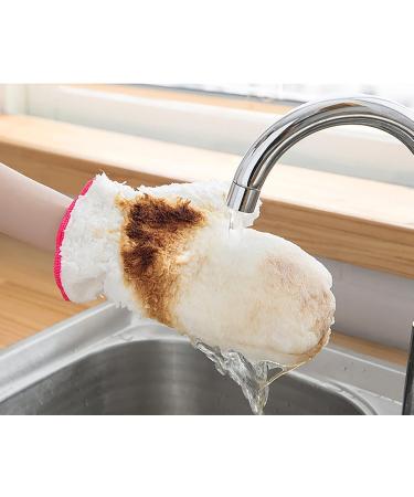 MBNVBNM Cleaning gloves Waterproof Kitchen Gloves Fiber Durable Protective Gloves Cleaning Tool Kitchen One Size White - Buy Online on GoSupps.com