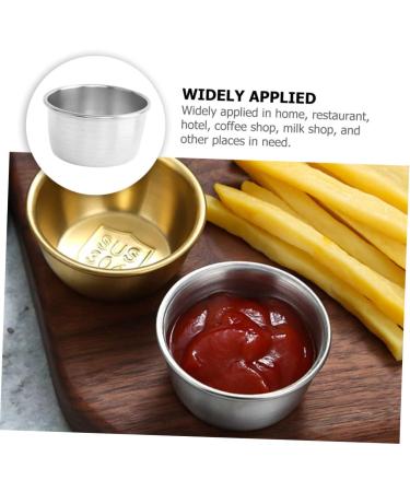 OUNONA 10 Pcs Steak Sauce Cups Seasoning Dishes BBQ Sauce Bowls Stainless Ramekins Dipping Sauce Cups Salsa Bowls Ramekin Cups Indoor BBQ Household Products Salad Dressing Stainless Steel 5.5X5.5CMx5pcs Silverx5pcs - Buy Online on GoSupps.com