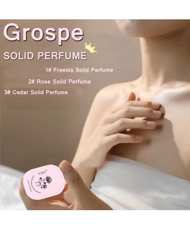 3PCS Solid Balms Solid Perfume Fressia Rose Cedar Solid Ointment Portable Pocket Balm Perfume Perfect for Travel Use Natural Fragrance Perfume for Men and Women - Buy Online on GoSupps.com