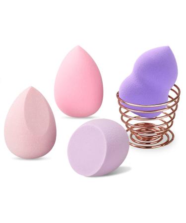 Makeup Sponge Set Makeup Blender for Face  Perfect for Foundation  Powder  and Blending - Includes Holder for Easy Storage!