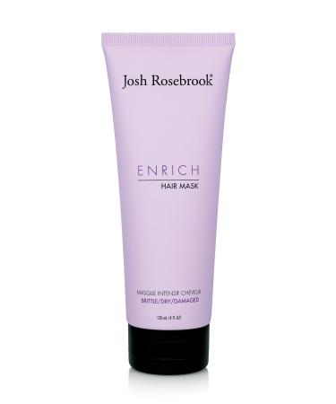Josh Rosebrook Enrich Hair Mask for Dry & Damaged Hair  Deep Conditioning & lightweight - Anti-Frizz Leave-In Repair Treatment For Split Ends & Breakage  4 fl oz