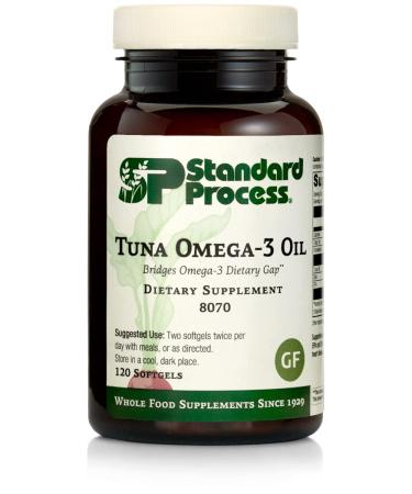 Standard Process Tuna Omega-3 Oil EPA and DHA - Whole Food Emotional Support, Brain Health and Brain Support, Eye Health, Skin Health and Hair Health with Tuna Oil - Gluten Free - 120 Softgels - Buy Online on GoSupps.com