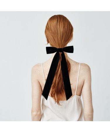 4 Pcs Velvet Hair Bows Ribbon Hair Clip Hair Accessories Ponytail Holder Hair Bow Clips for Women Girls Toddlers Teens Kids - Buy Online on GoSupps.com