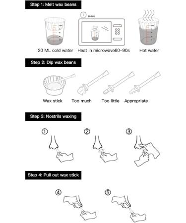 Anself Nose Hair Removal Wax Kit - Effective Nose Wax Set with Application Pens & Moustache Stickers for Smooth Hair Removal - Buy Online on GoSupps.com
