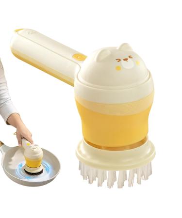 Electric Cleaning Brush Electric Scrubber Mop Cleaning Electric Brush with Replaceable Brush Heads for Bathroom Fixtures Kitchen Appliances