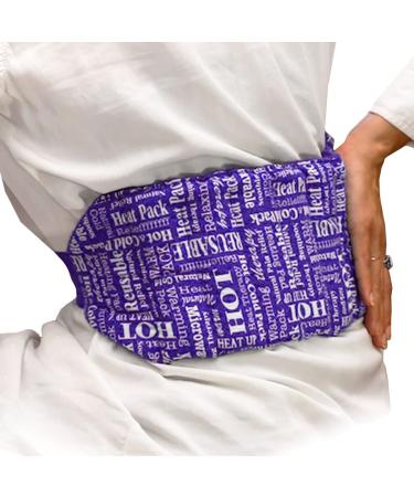 Microwavable Heating Pad, for Aching Joints, Menstrual Pain & Sore Muscles, Aromatic Relief Heating Pad  Purple, HTP Relief Purple Words