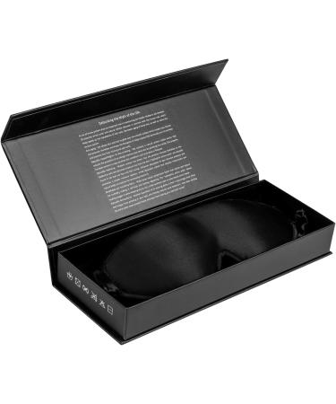 Alaska Bear Silk Eye Mask with Deep Contour Molded Cups for Beauty Sleep & Lashes Extensions Zero Pressure Sleeping Eye Cover with Gift Box Black  - Buy Online on GoSupps.com