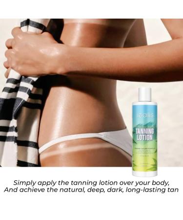 Buy Tanning Bed Lotion Accelerator - Indoor Tanning Formula for Dark Fast Tan DHA & Bronzer Free 8oz - International Shipping - Buy Online on GoSupps.com