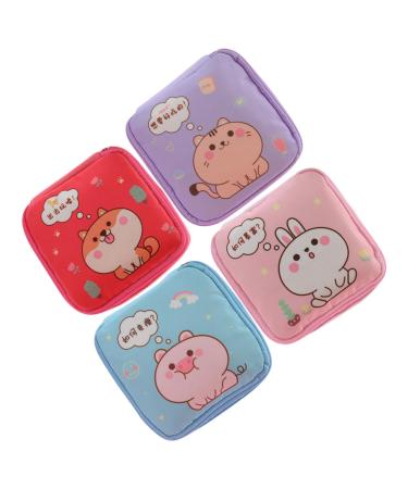 Lurrose 4 pieces of aunt's towel-storage bag pockets for women's bandages kit for the first period for girls 10-12 pads for teen