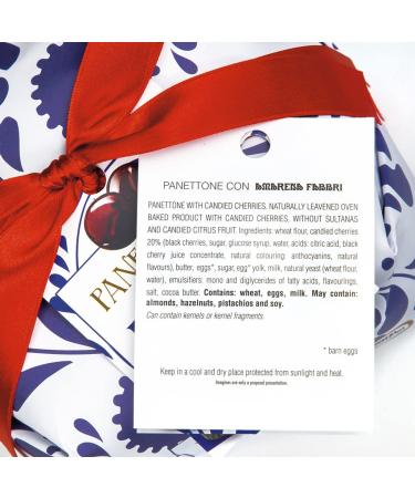 Amarena Fabbri Cherries Panettone by Tommaso Muzzi - 2.2 lbs - Made in Italy - Buy Online on GoSupps.com
