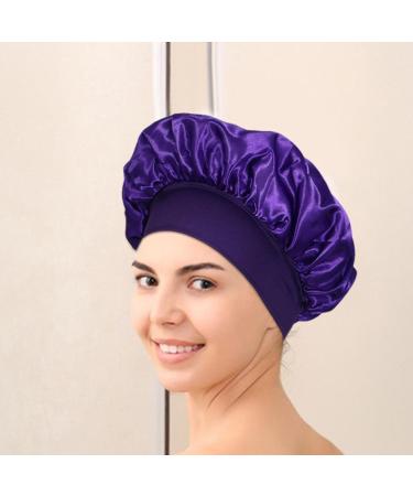 Satin Hair Drying Towel Satin Hair Towel Wrap Hair Poping Towel Satin Hair Towel for Women Anti-Frizz Satin Towel Protective Hair Turban Wrap for Most Hair Types Purple - Buy Online on GoSupps.com