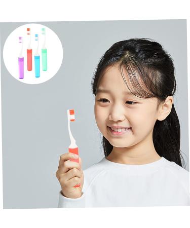 Shop Minkissy Fine Travel Toothbrush Set - Foldable & Soft for Kids & Outdoors | 8 Pieces for Household & Camping Cleaning - Buy Online on GoSupps.com