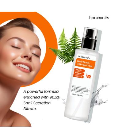 Buy Snail Mucin Serum with Aloe Vera - 96.3% Snail Secretion Filtrate - Hydrating Korean Skin Care - 3.38 fl. oz - Buy Online on GoSupps.com