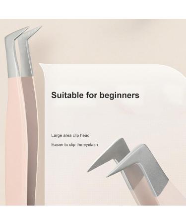 False Eyelash Tweezers Professionals Curved Stainless Steel Lash Extension Tool for Eyelashes and Makeup - Buy Online on GoSupps.com